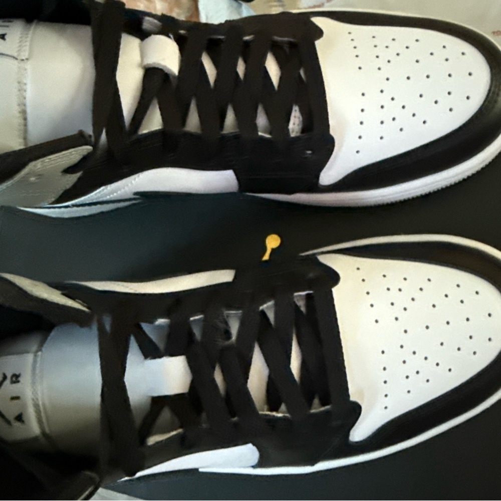 Jordan Black and White High-Top Sneakers